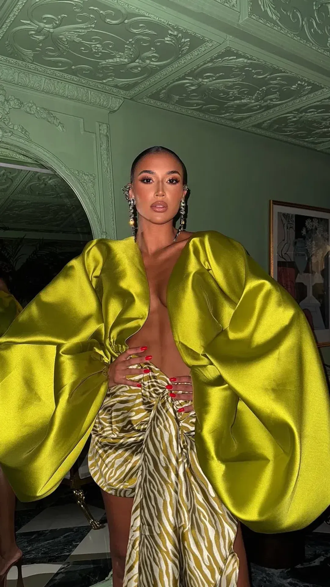 Matisa Skirt Gold Tiger Print for rent on The Volte - main image