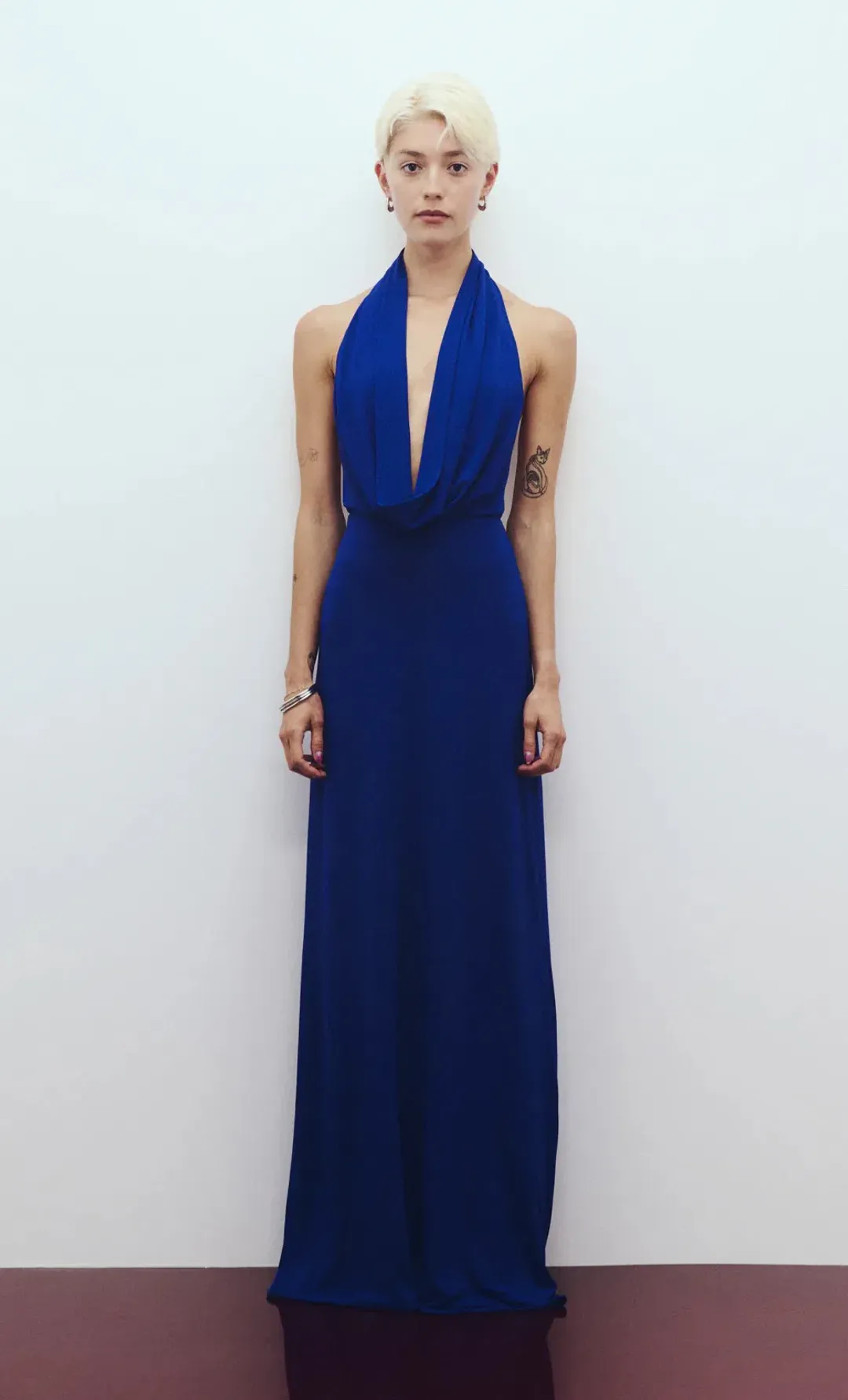 Bec & Bridge Nessie Cowl Dress / Blue / Size 8 for rent on The Volte - main image