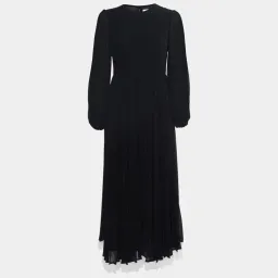 Zimmermann Black Crepe Pleated Long Maxi Dress | Size OP AU 6 for rent on The Volte - image 1
