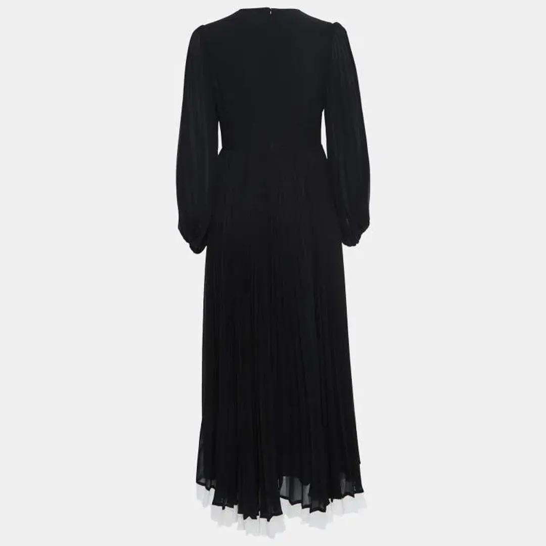 Zimmermann Black Crepe Pleated Long Maxi Dress | Size OP AU 6 for rent on The Volte - main image