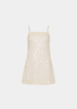 With Harper Lu Shift Mini Dress Sheer Jacquard White Size Small for rent on The Volte - image 6