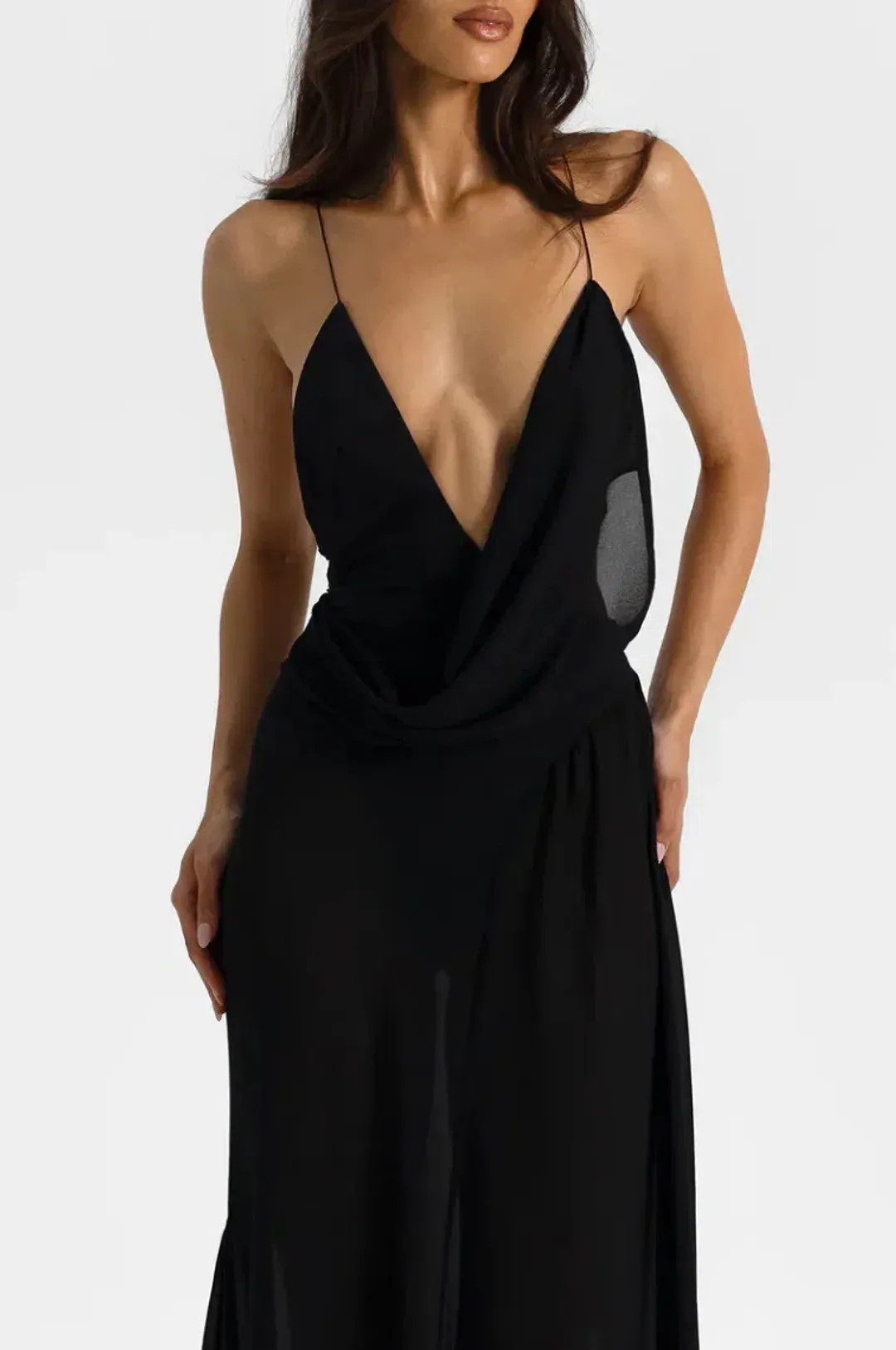 NATALIE ROLT AGNES DRESS BLACK SIZE 8 (1) for rent on The Volte - main image