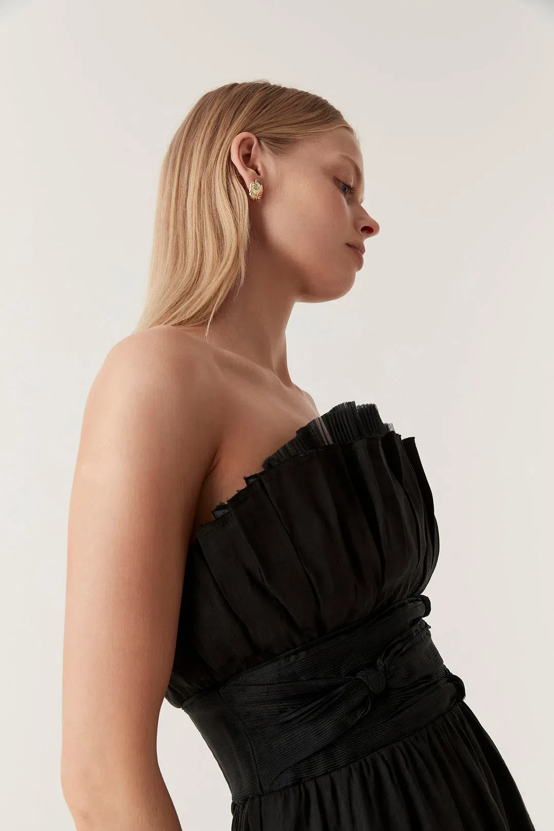 AJE WHISPER KNOT MIDI DRESS SIZE 8 for rent on The Volte - main image