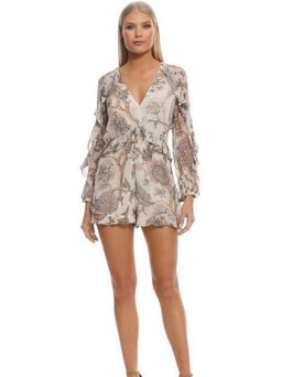Zimmermann Karmic Flounce Playsuit Indienne Floral Size 6 for rent on The Volte - image 3