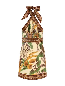 FARM RIO FOLIAGE SKETCH SAND HALTER SIZE SMALL for rent on The Volte - image 5