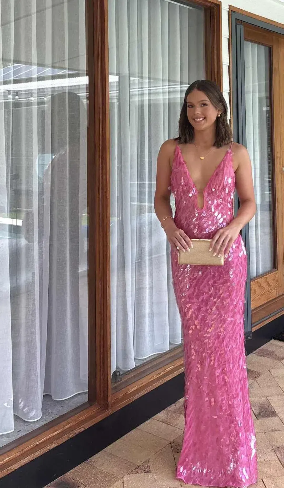 MISHA SAPHIRE SEQUIN GOWN for rent on The Volte - main image