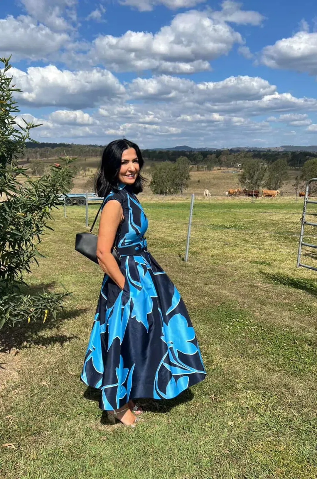 REBECCA VALLANCE ASSURA CUT OUT MIDI DRESS SIZE 8 for rent on The Volte - main image