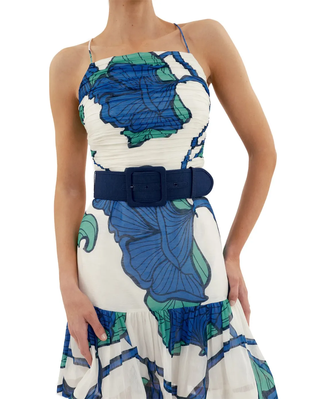REBECCA VALLANCE BLUE IVY STRAP MINI DRESS SIZE 8 for rent on The Volte - main image