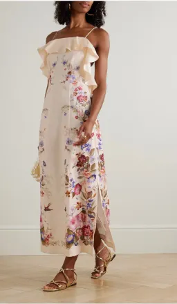 ZIMMERMANN PATIENCE FRILL MIDI DRESS SIZE 0 for rent on The Volte - image 1