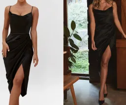 House of CB "REVA" Black Corset Midi Dress XS BRAND NEW for rent on The Volte - image 1