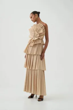 AJE KIRRA GOWN GOLD SIZE 10 for rent on The Volte - image 4