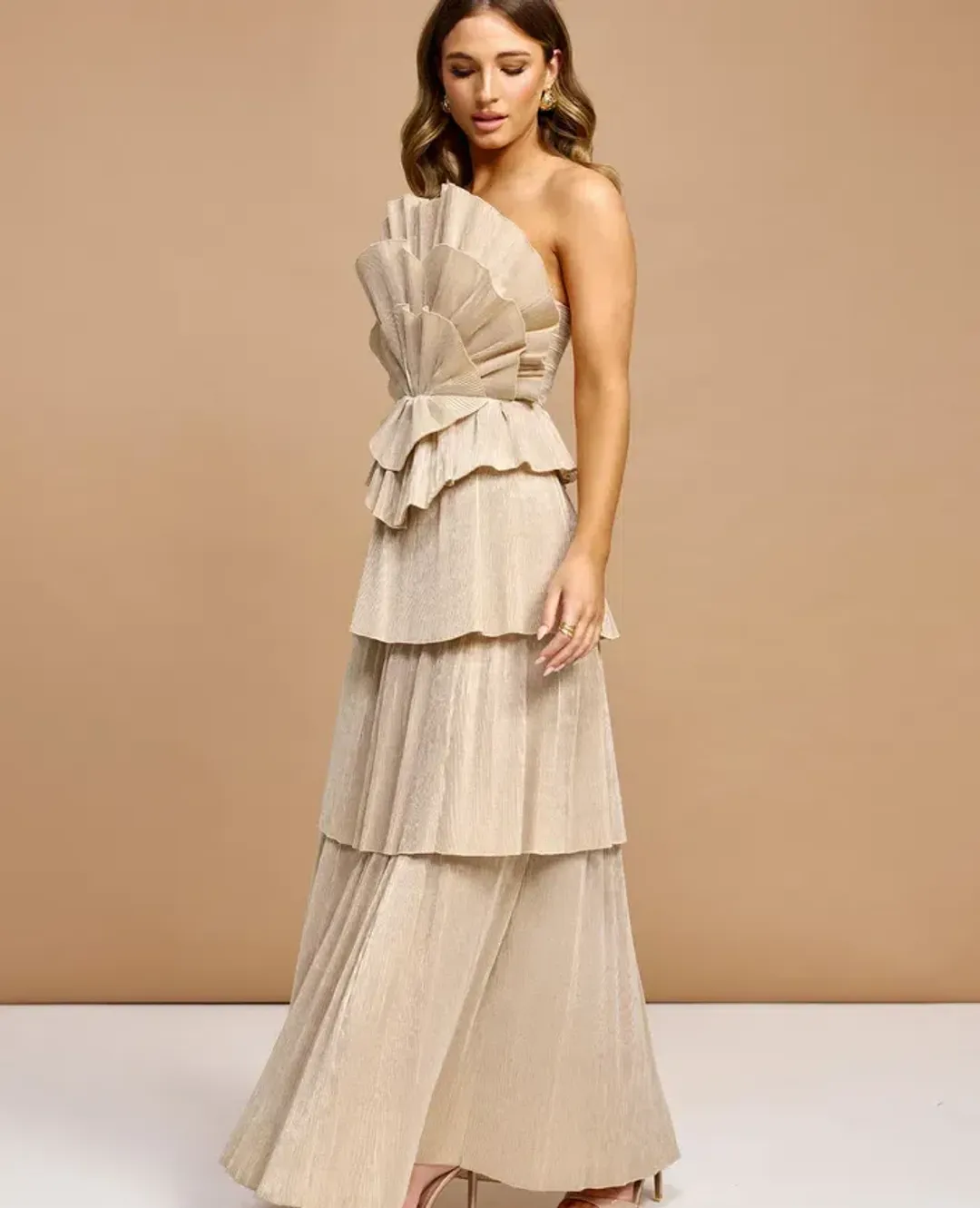 AJE KIRRA GOWN GOLD SIZE 10 for rent on The Volte - main image