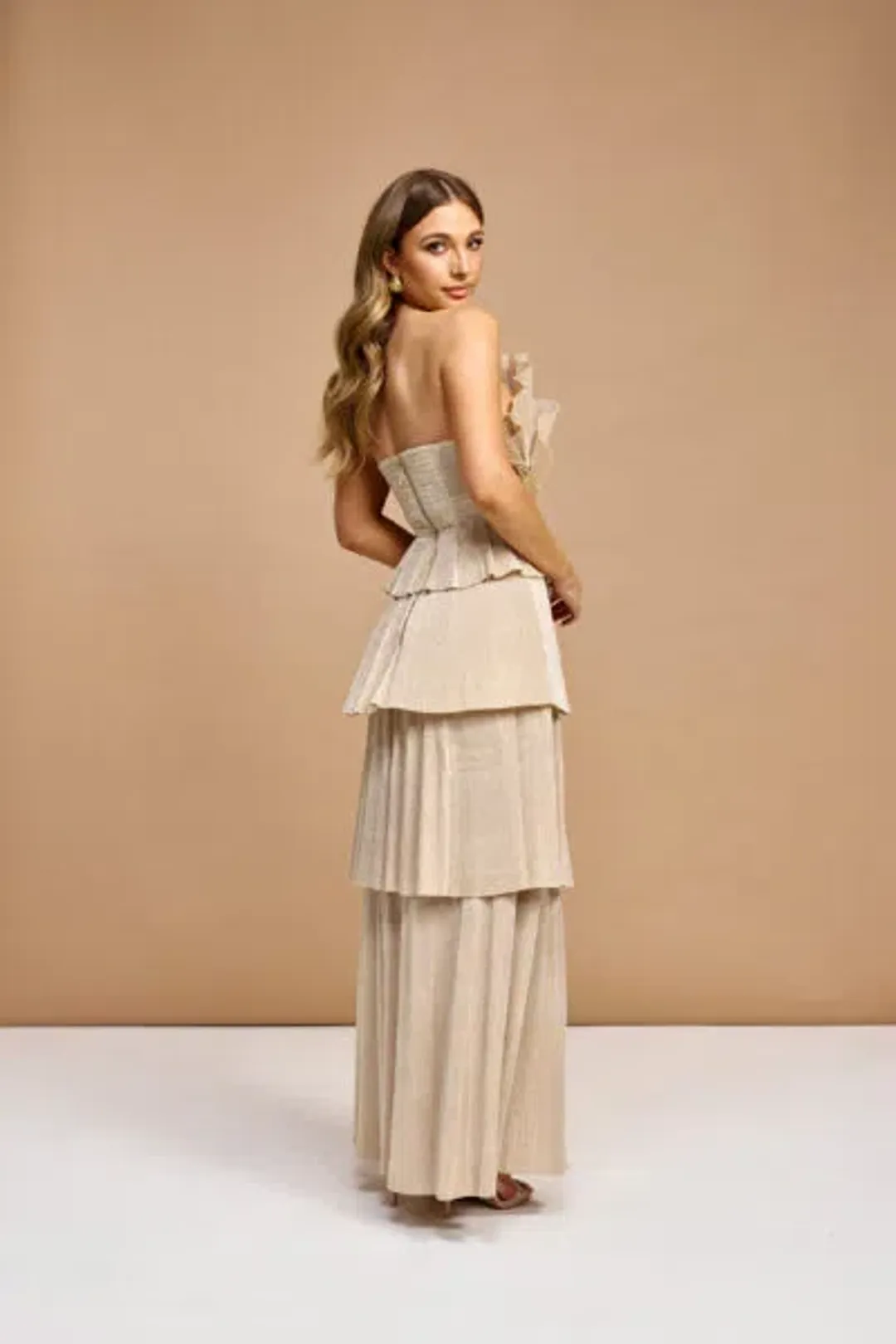 AJE KIRRA GOWN GOLD SIZE 10 for rent on The Volte - main image