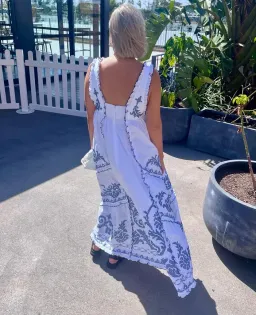 ALEMAIS HAZEL EMBROIDERED MAXI DRESS SIZE 10 for rent on The Volte - image 2