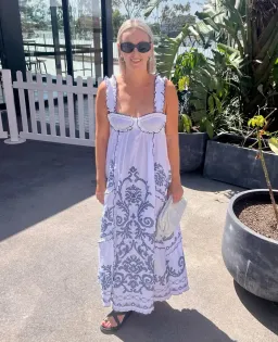 ALEMAIS HAZEL EMBROIDERED MAXI DRESS SIZE 10 for rent on The Volte - image 1