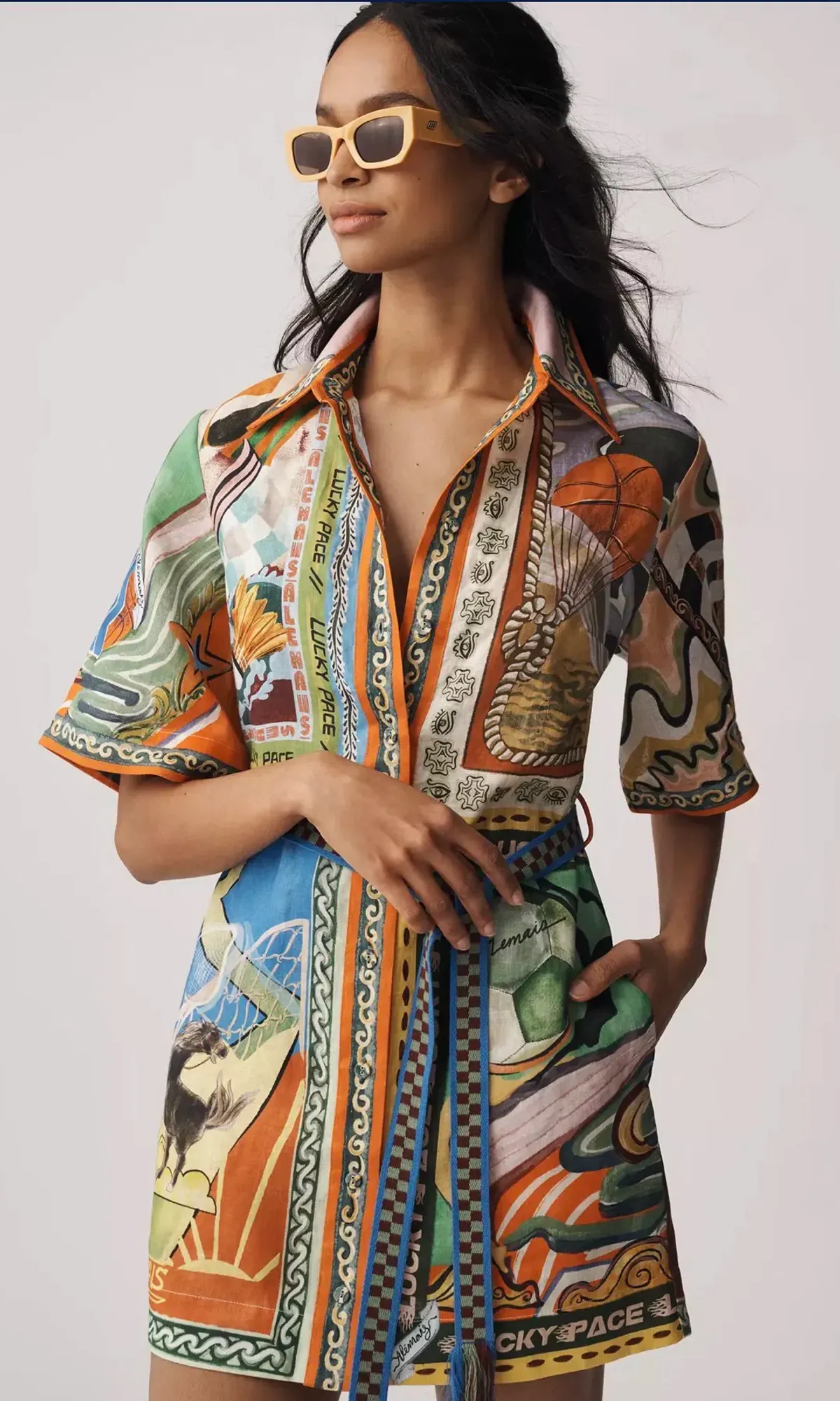 ALEMAIS LUCKY PACE MINI DRESS SIZE 10 for rent on The Volte - main image