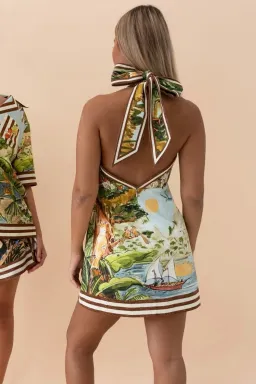 ALEMAIS TOUCAN HALTER MINI DRESS SIZE 10 for rent on The Volte - image 2