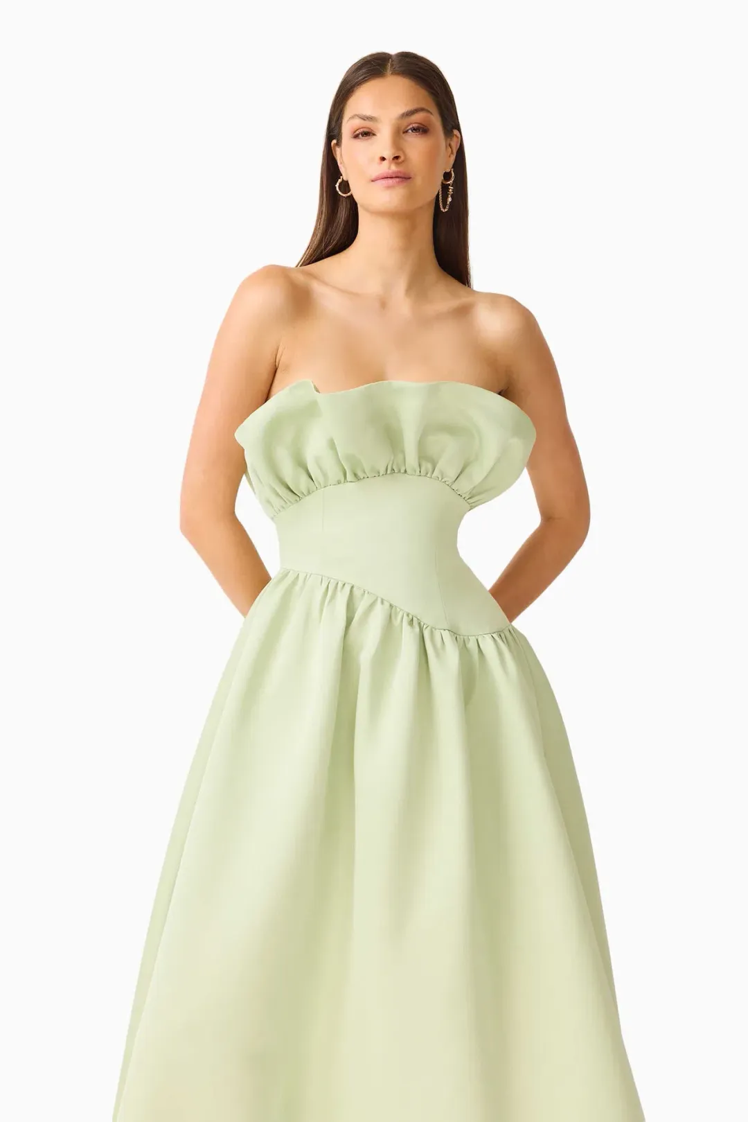 Elliatt Laurel Sleeveless Maxi Dress in Sage Green Size XS / AU 6 for rent on The Volte - main image