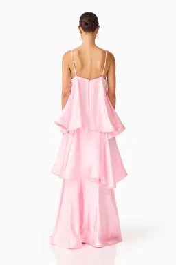 Elliatt Tilly Tiered Maxi Dress in Pale Pink Size S / AU 8 for rent on The Volte - image 3