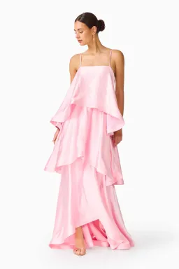 Elliatt Tilly Tiered Maxi Dress in Pale Pink Size S / AU 8 for rent on The Volte - image 1