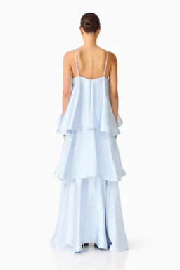 Elliatt Tilly Tiered Maxi Dress in Pale Blue Size M / AU 10 for rent on The Volte - image 3