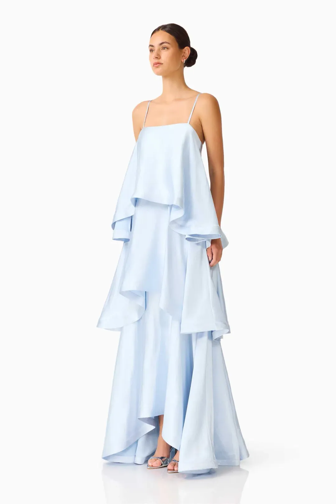 Elliatt Tilly Tiered Maxi Dress in Pale Blue Size XS / AU 6 for rent on The Volte - main image