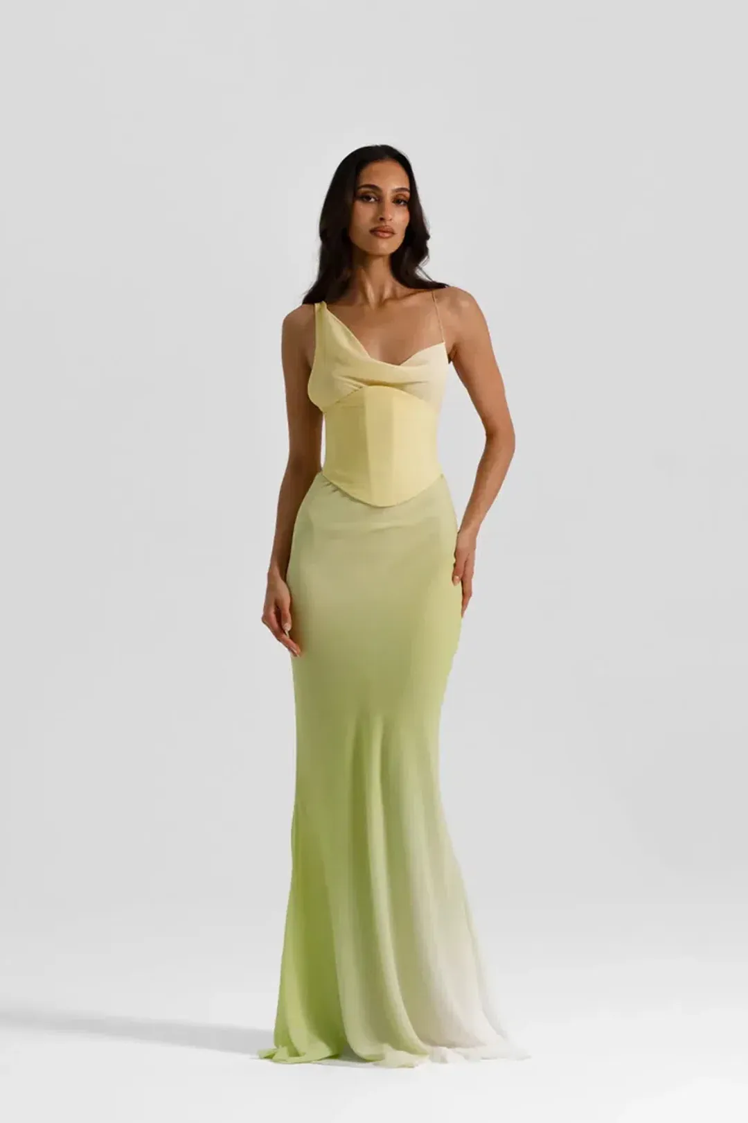 NATALIE ROLT HALLIE GOWN CITRUS SIZE 8 (1) for rent on The Volte - main image