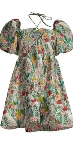 Elliatt Ecliptic Floral Puff Sleeve Mini Dress | Size S / Small for rent on The Volte - image 3