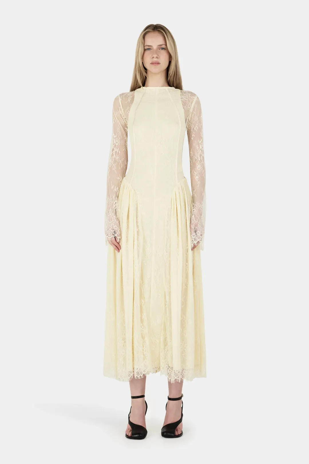 Hansen And Gretel Violetta Lace Dress Butter Size 8 for rent on The Volte - main image