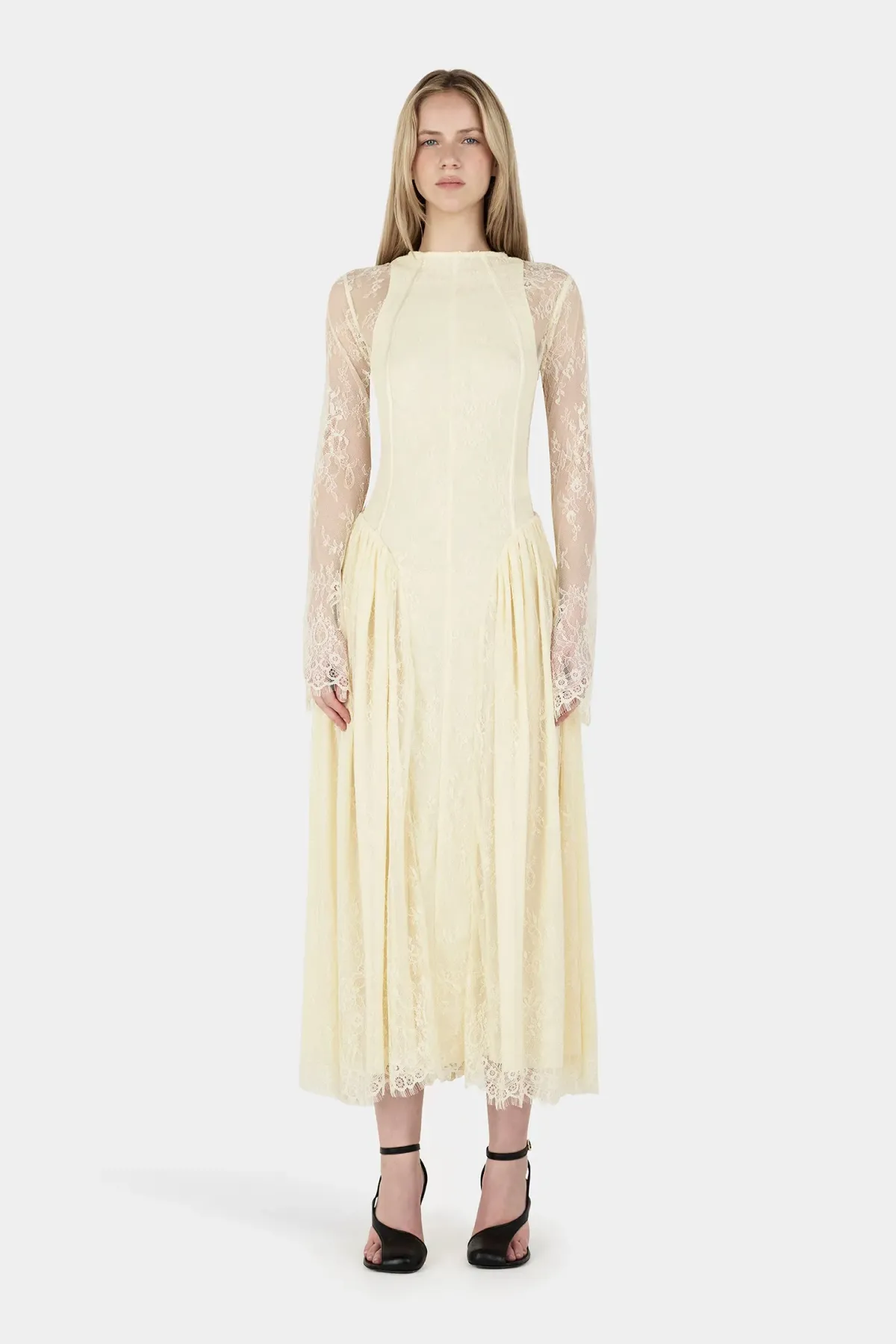 Hansen And Gretel Violetta Lace Dress Butter Size 8 for rent on The Volte - main image