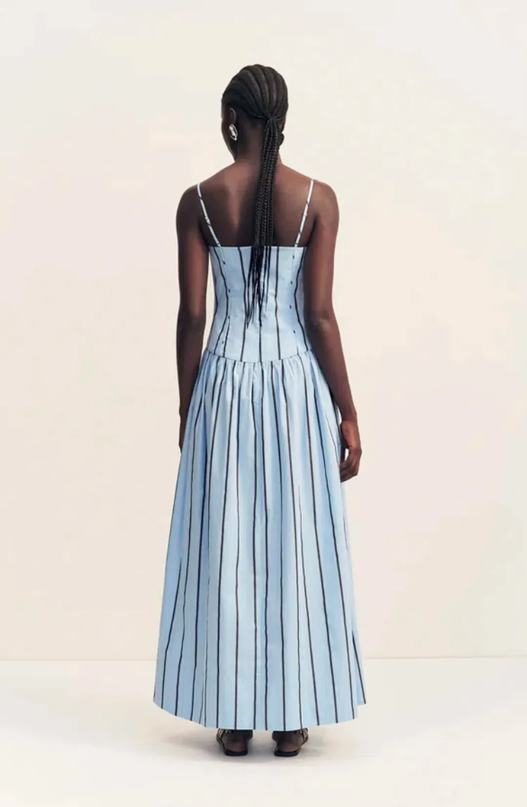 Saxon panelled bustier maxi dress for rent on The Volte - main image