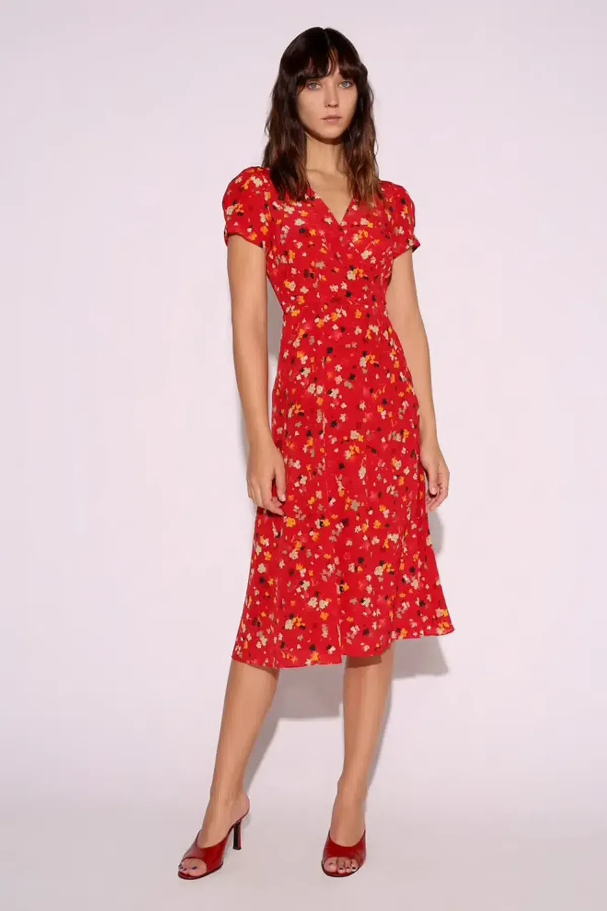 Realisation Par The Teale Midi Dress Rouge Fleur Size M / AU 10 for rent on The Volte - main image