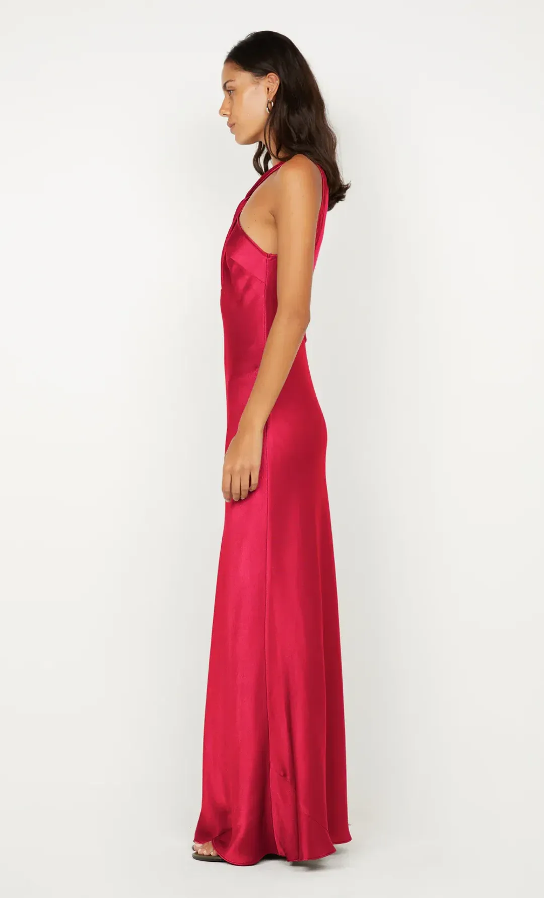 Bec and bridge ELISIA TWIST MAXI DRESS in strawberry size 6 for rent on The Volte - main image