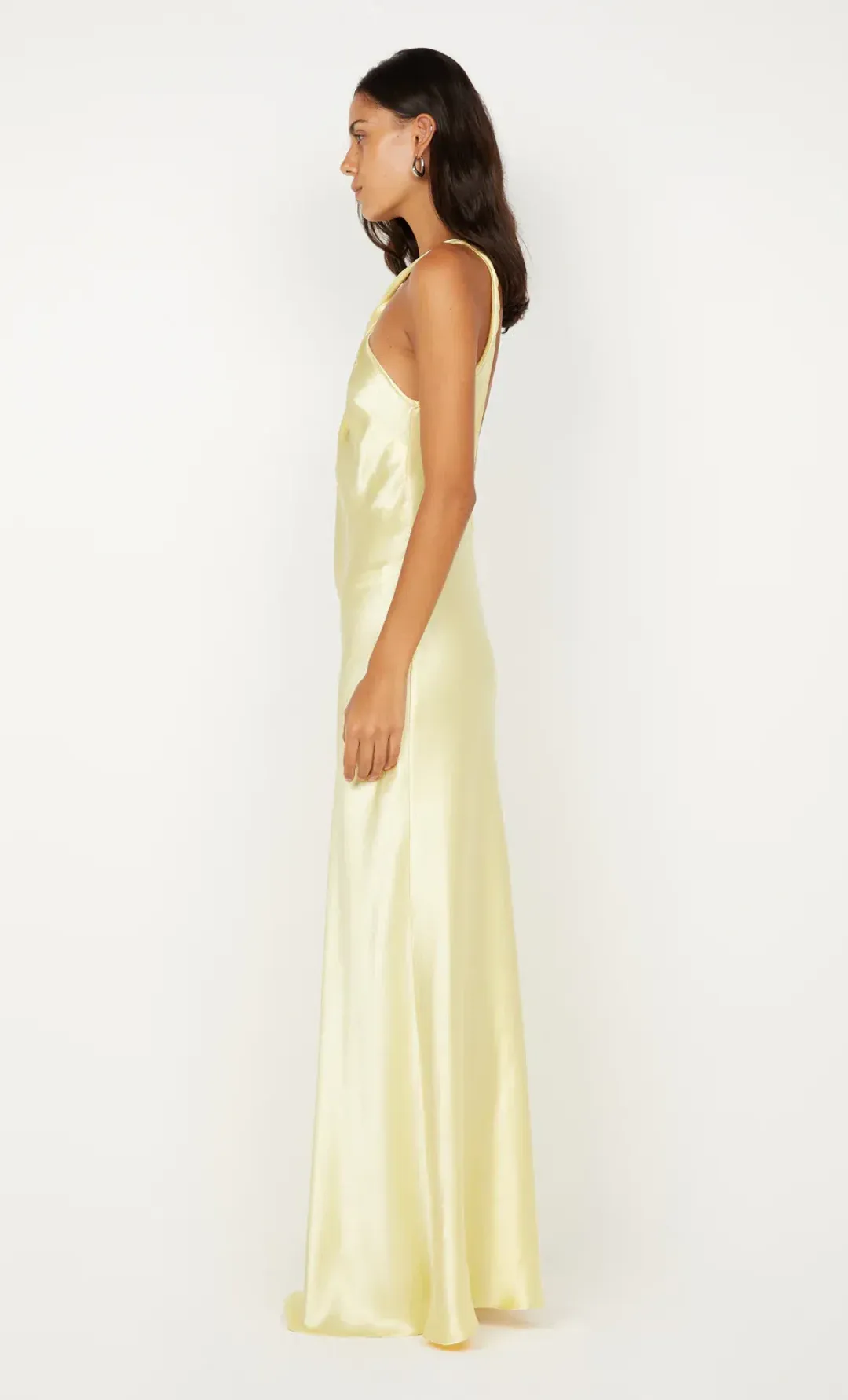 bec and bridge ELISIA TWIST MAXI DRESS in ice yellow size 6 for rent on The Volte - main image