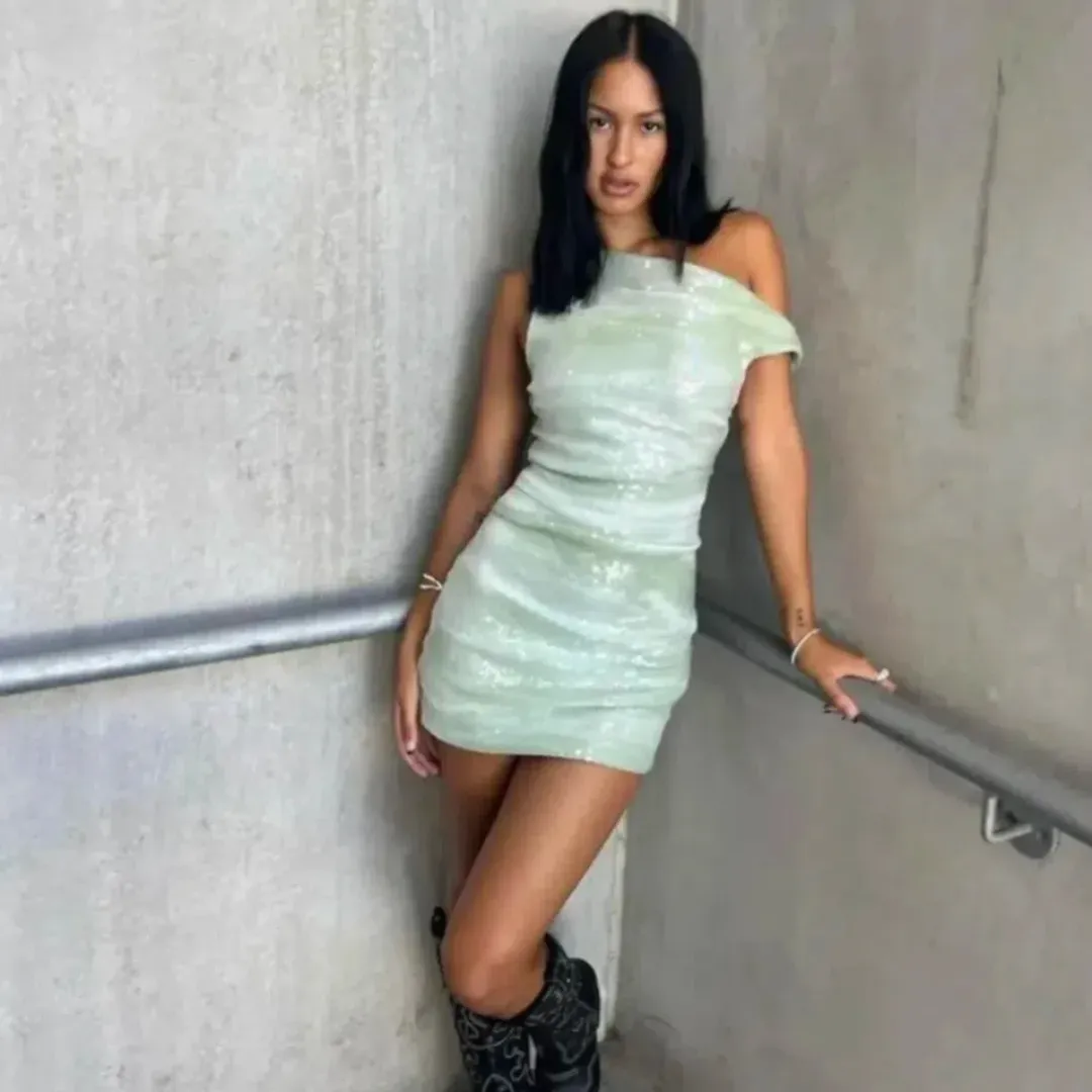 Bec & Bridge Brydie Asym Mini Dress Size 8 for rent on The Volte - main image