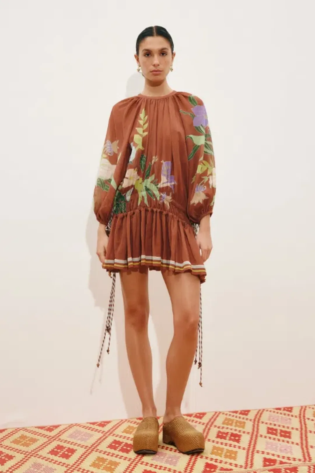 Alemais alfie ruched mini dress Size 6 for rent on The Volte - main image