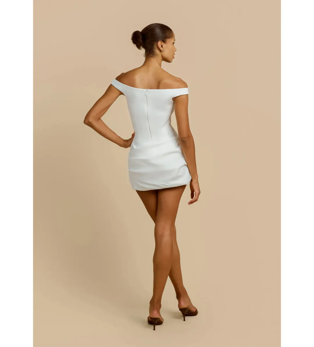 Arcina Ori Avery Mini Dress in Ivory Size AU8 for rent on The Volte - main image