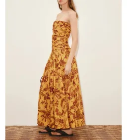 Alemais Banana Blossom Ruched Gown in Print Size AU8 for rent on The Volte - image 2