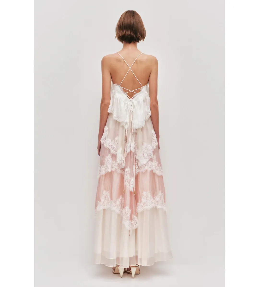 Aje Ophelia Lace Gown in Multi Size AU6 for rent on The Volte - main image