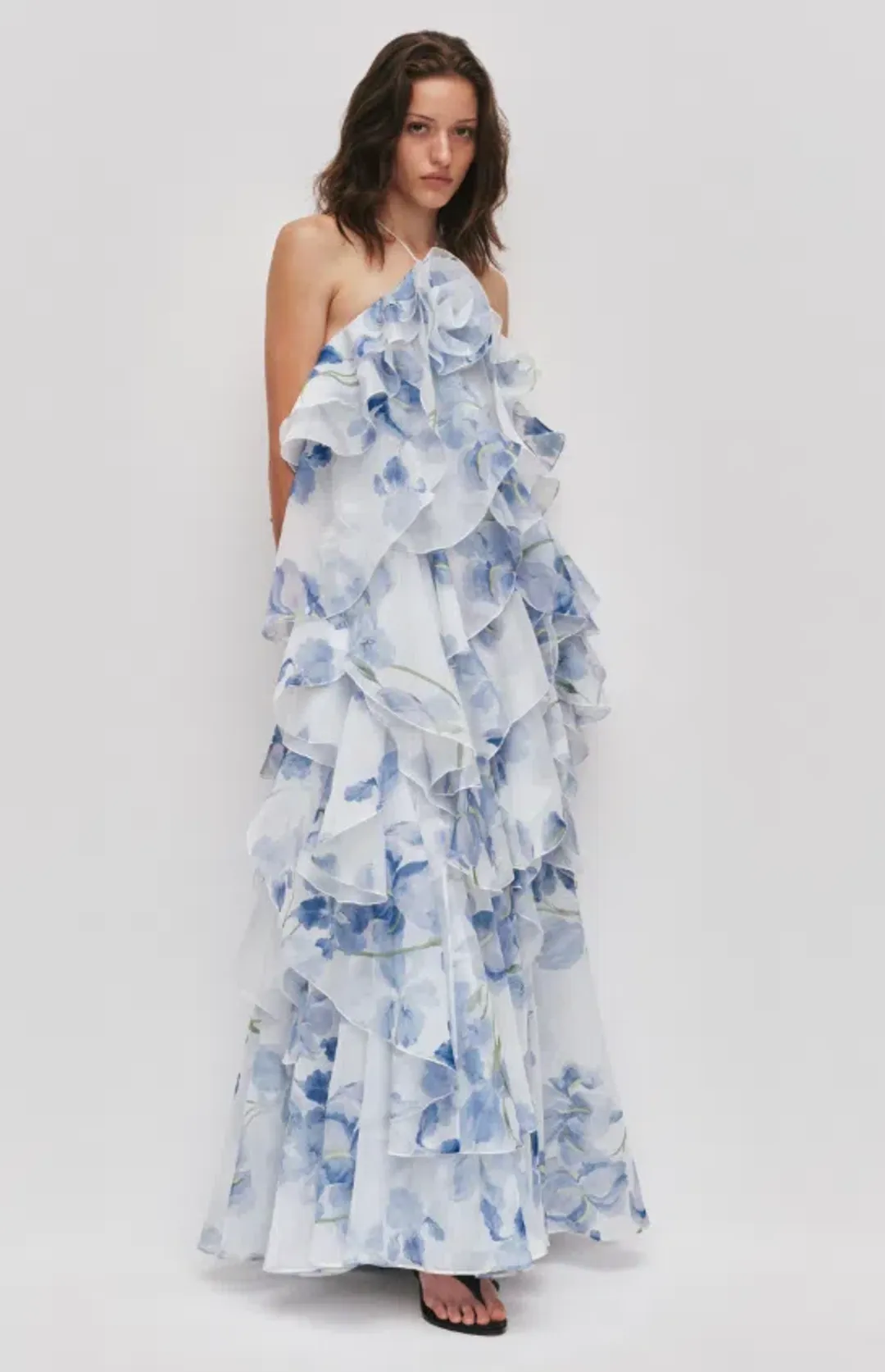 AJE Pandorea Layered Maxi Dress Iris Size 14 for rent on The Volte - main image