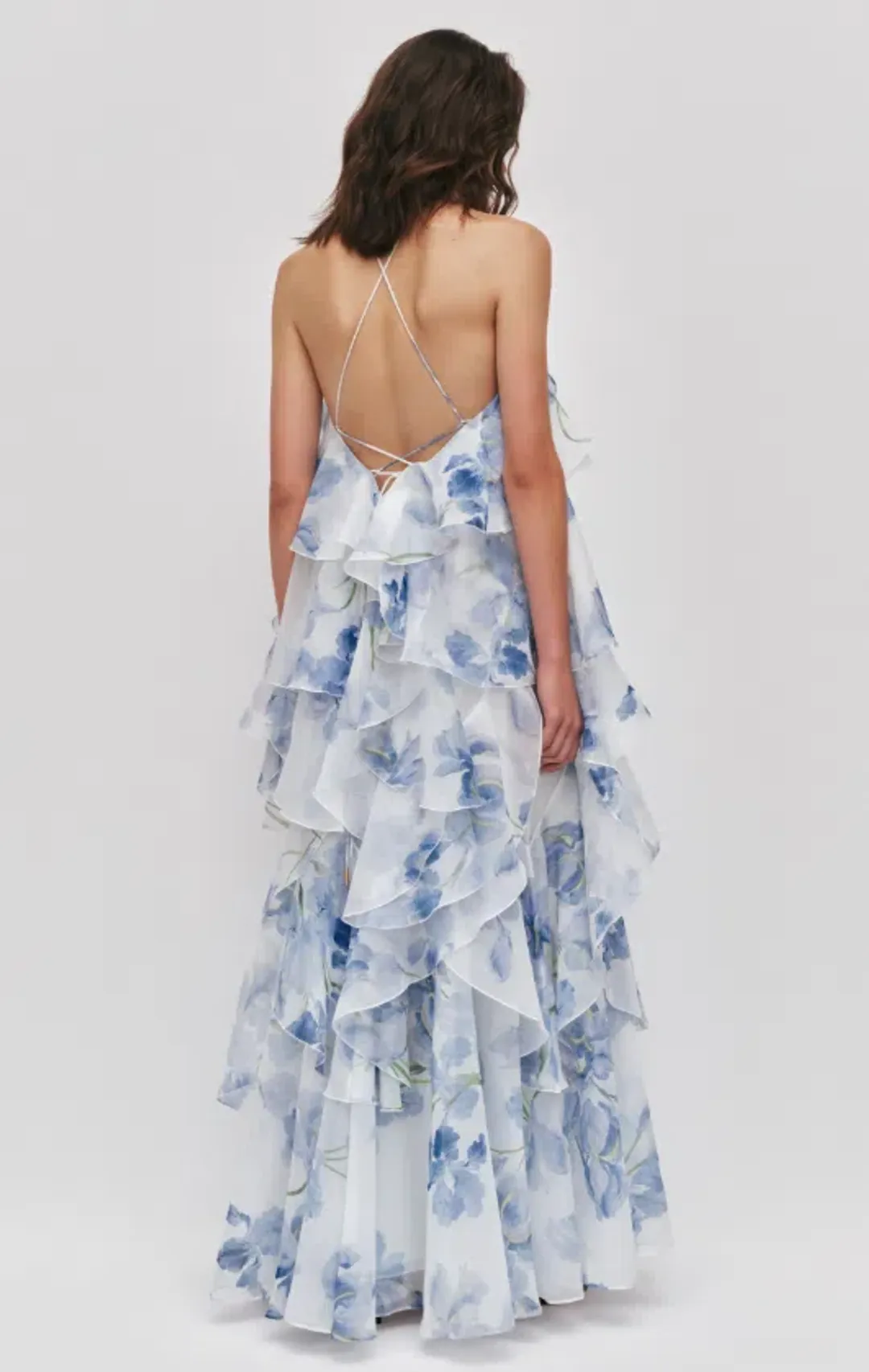 AJE Pandorea Layered Maxi Dress Iris Size 14 for rent on The Volte - main image