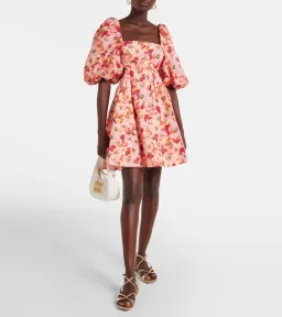 Zimmermann lightburst cutout floral linen minidress size 0 / Aus 8  for rent on The Volte - image 1