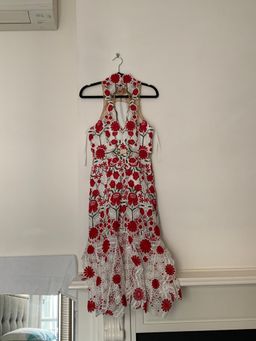 Thurley English Rose Midi White Dress  Size 8 for rent on The Volte - image 3