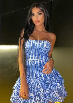 Yojani Boutique  Dolce Dress - Blue size S for rent on The Volte - image 2