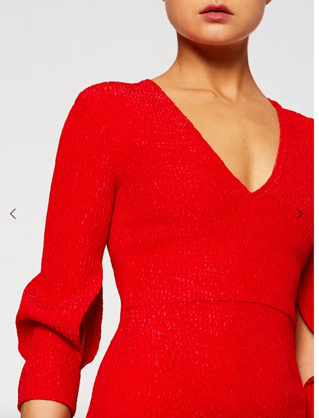 Scanlan Theodore Crepe Long Sleeve Dress In Red | Size AU 10 for rent on The Volte - main image