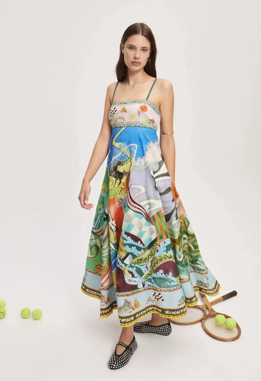 Alemais Lucky Pace Sundress Dress | Size AU 8 for rent on The Volte - main image