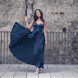 Elle Zeitoune Navy Milan Dress  Size 10 for rent on The Volte - image 2