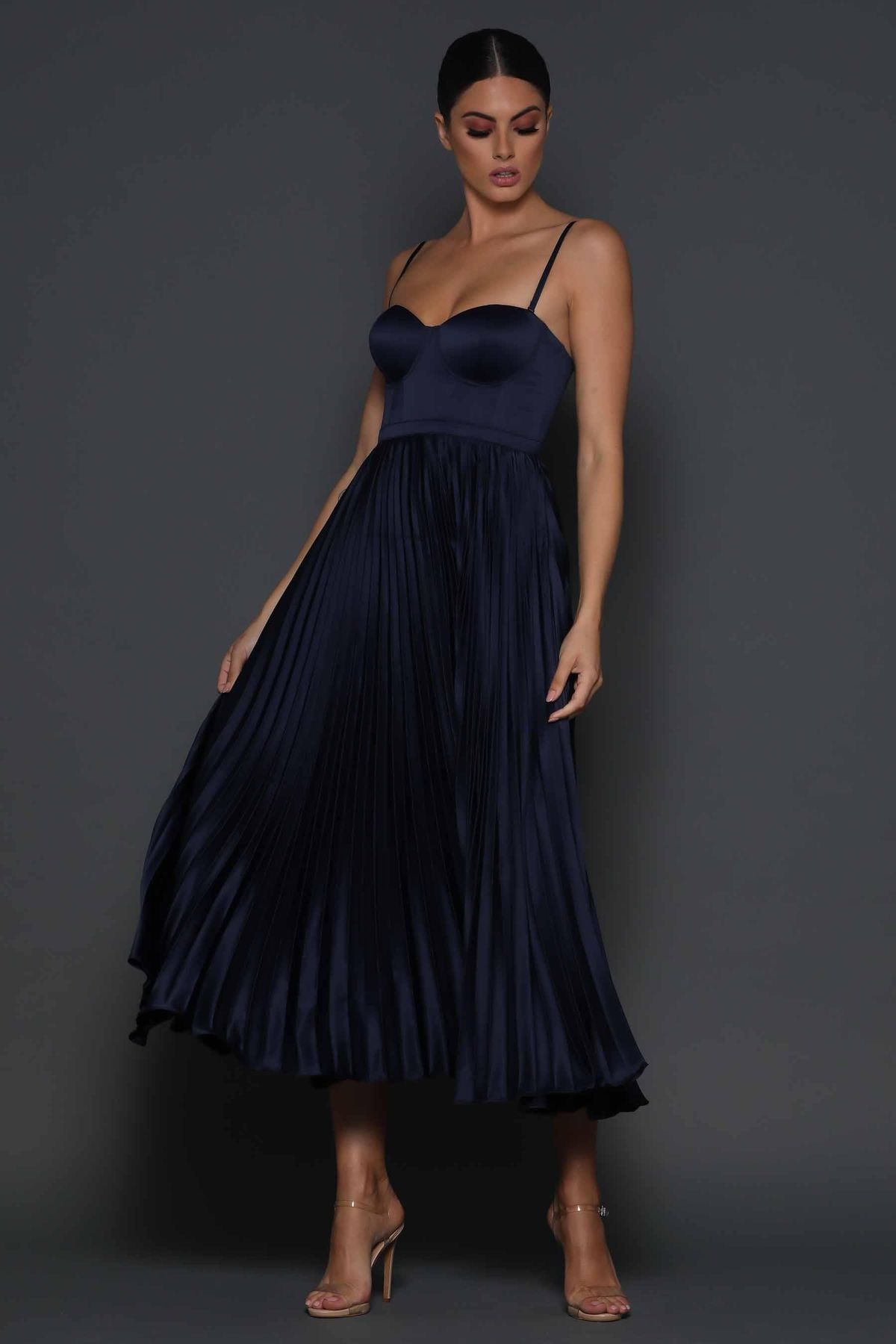 Elle Zeitoune Navy Milan Dress  Size 10 for rent on The Volte - main image