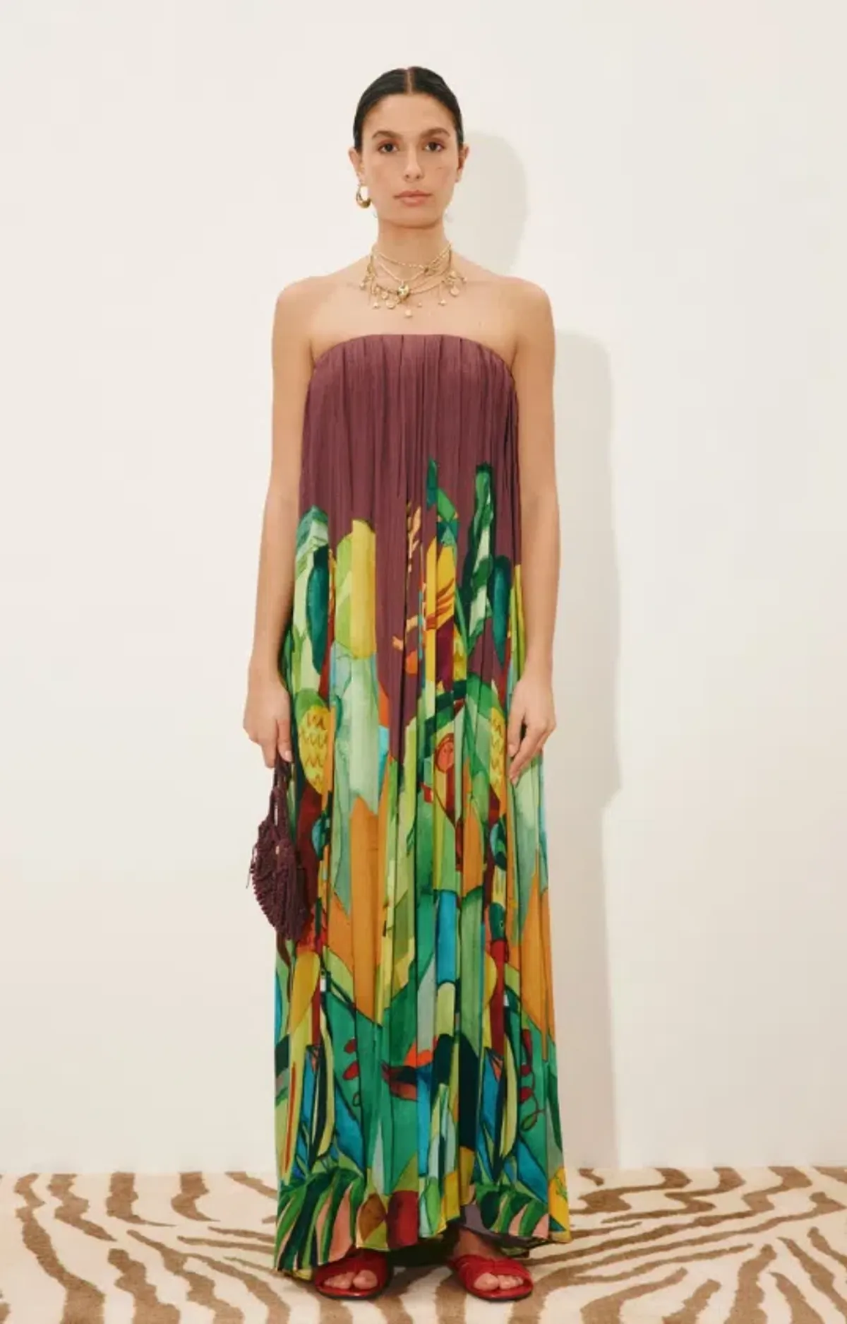 Alemais mokshini silk gown Size 10 for rent on The Volte - main image