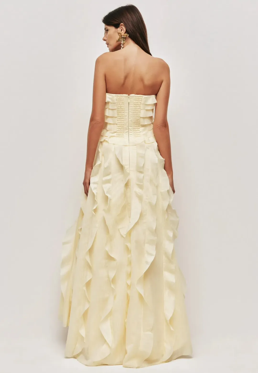 Aje Allairie Gown Size 8 Butter Yellow  for rent on The Volte - main image